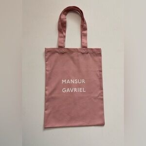 Mansur Gavriel Canvas Tote Bag Pink 100% Cotton Lightweight 16x12